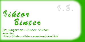 viktor binter business card